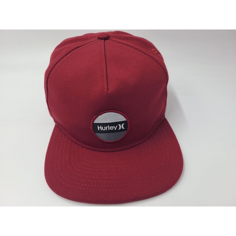 Hurley Aerobill Snapback Hat Cap Polyester Skate Skateboard Surf Men Women Red